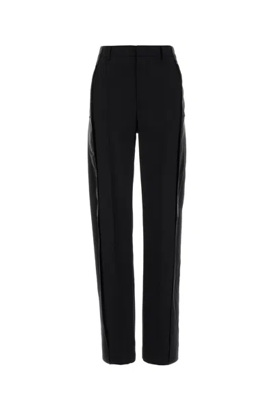 Mm6 Maison Margiela Tailored Stretch Wool Straight Leg Trousers In Black