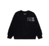 Mm6 Maison Margiela Black Sweatshirt For Kids With Logo In Black