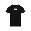 Mm6 Maison Margiela Black T-shirt With Numeric Signature In Black