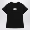 Mm6 Maison Margiela Black T-shirt With Numeric Signature