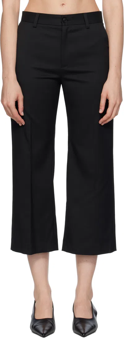 Mm6 Maison Margiela Tailoring Blend Trousers In Black