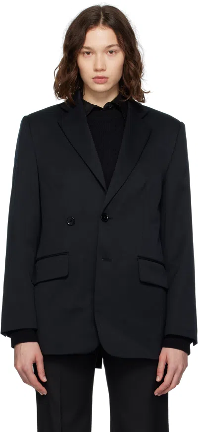 Mm6 Maison Margiela Black Tailoring Wool Blazer