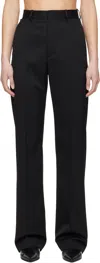 Mm6 Maison Margiela Black Tailoring Wool Blend Trousers In 900 Black