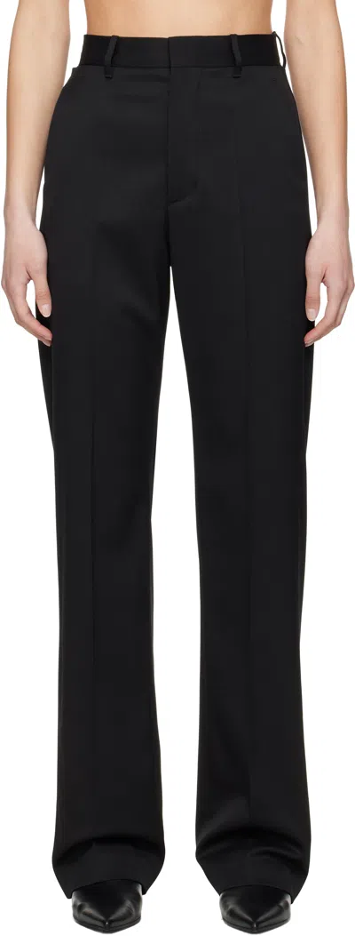 Mm6 Maison Margiela Black Tailoring Wool Blend Trousers In 900 Black