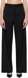 Mm6 Maison Margiela Black Tailoring Wool Trousers