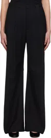 Mm6 Maison Margiela Black Tailoring Wool Trousers In 900 Black