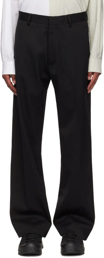 Mm6 Maison Margiela Black Tailoring Wool Trousers In 900 Black