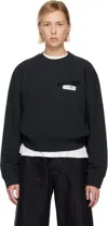 Mm6 Maison Margiela Numeric Signature Mm6 Sweatshirt In Black