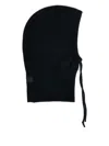 Mm6 Maison Margiela Textured Wool Beanie Featuring Drawstring Detail In Black