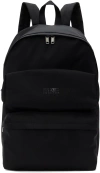 Mm6 Maison Margiela Black Three-pocket Cordura Backpack In T8013 Black