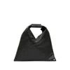 Mm6 Maison Margiela Mm6 By Maison Margiela Asymmetrical Black Mini Bag With Distinctive Handle In Black