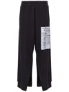 MM6 MAISON MARGIELA MM6 MAISON MARGIELA BLACK TRACK PANTS WITH CUT-OUT DETAILS
