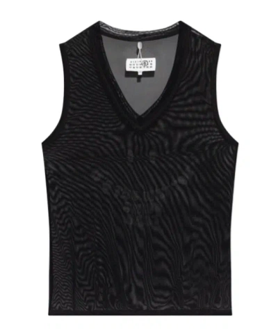 Mm6 Maison Margiela Black Transparent Top