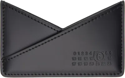 Mm6 Maison Margiela Black Triangle 6 Card Holder In T8013 Black