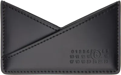 Mm6 Maison Margiela Black Triangle 6 Card Holder In T8013 Black