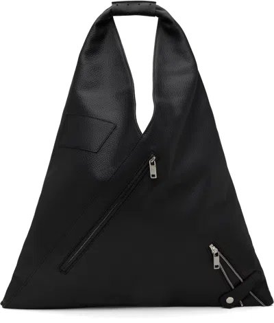 Mm6 Maison Margiela Black Triangle Classic Medium Tote In T8013 Black