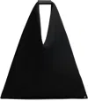Mm6 Maison Margiela Black Faux-leather Medium Triangle Tote In T8013 Black
