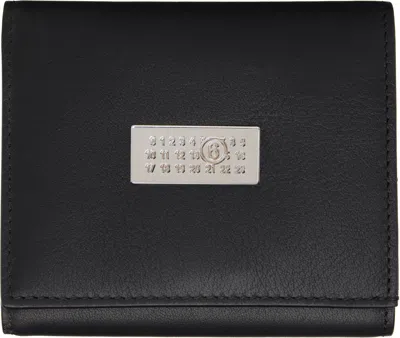 Mm6 Maison Margiela Black Trifold Wallet