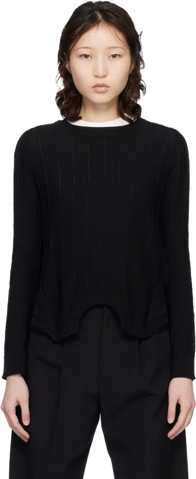 Mm6 Maison Margiela Black Upside Down Sweater