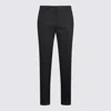 Mm6 Maison Margiela Black Virgin Wool Blend Pants In Black