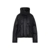 Mm6 Maison Margiela Pleather Puffer Jacket In Black