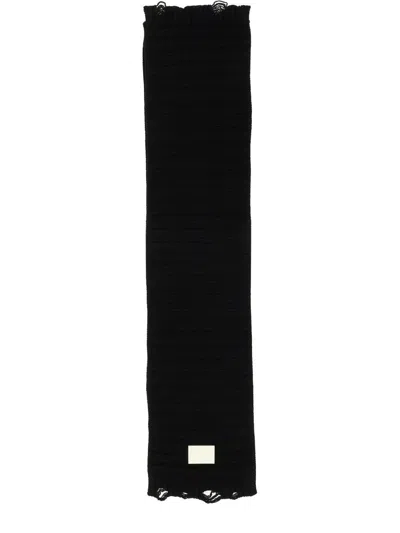 Mm6 Maison Margiela Luxury Minimalist Black Scarf