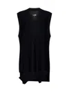 Mm6 Maison Margiela Black Wool And Acrylic Mini Dress