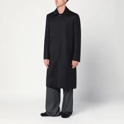 Mm6 Maison Margiela Black Wool-blend Coat