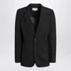 Mm6 Maison Margiela Wool Blend Jacket Back Vent In Blue