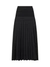 Mm6 Maison Margiela Pleated Mid-length Skirt In Black