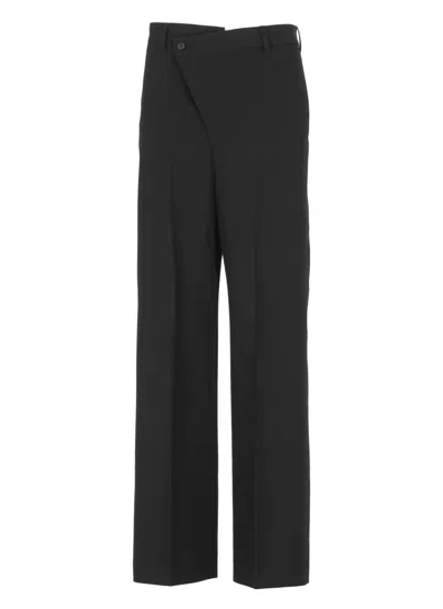 Mm6 Maison Margiela Black Wool Blend Pants