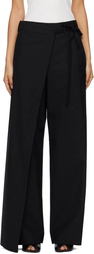 Mm6 Maison Margiela Black Wool Blend Trousers
