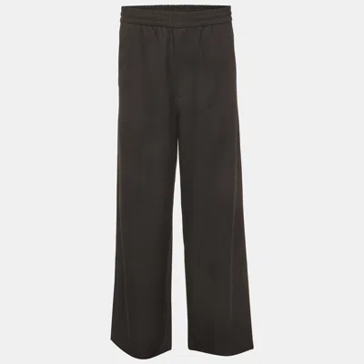 Pre-owned Mm6 Maison Margiela Black Wool Blend Wide Leg Trousers M