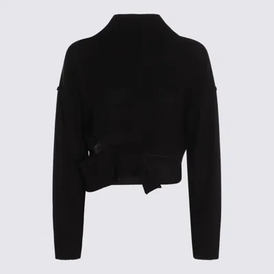 Mm6 Maison Margiela Black Wool Knitwear
