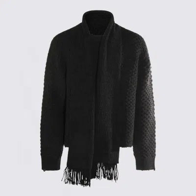 MM6 MAISON MARGIELA BLACK WOOL KNITWEAR