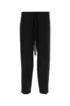 Mm6 Maison Margiela Black Stretch Polyester Blend Pant In Black