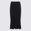 Mm6 Maison Margiela Black Wool Skirt In Black