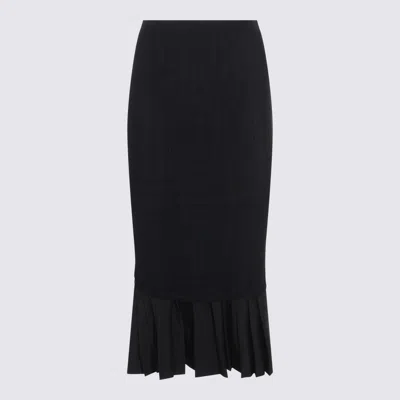 Mm6 Maison Margiela Black Wool Skirt