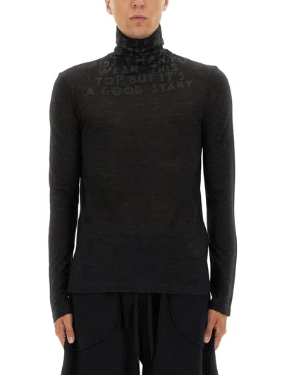 Mm6 Maison Margiela Wool Turtleneck Sweater In Black