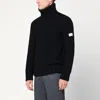 Mm6 Maison Margiela Chunky Wool Turtleneck Jumper In Black
