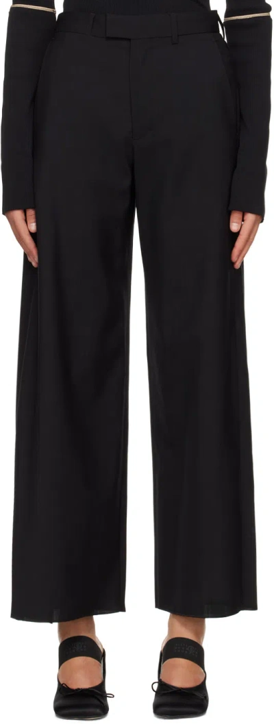 Mm6 Maison Margiela Black Wrap Trousers In 900 Black