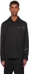 MM6 MAISON MARGIELA BLACK ZIP POCKET SHIRT