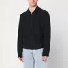 Mm6 Maison Margiela Zip Up Silk Jacket With Collared Neck In Black