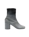 Mm6 Maison Margiela Stylish Block Heel Leather Ankle Boots In Black