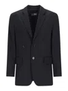 Mm6 Maison Margiela Mm6 By Maison Margiela Tailored Black Wool Blazer With Notched Lapel In Black