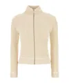 Mm6 Maison Margiela Off-white Slitted Camionneur Track Jacket In Nude