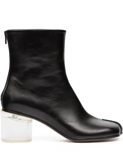 Mm6 Maison Margiela Block-heel Ankle Boots In Black