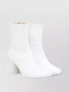 Mm6 Maison Margiela Block Heel Leather Ankle Boots