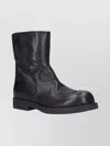 Mm6 Maison Margiela Block Heel Mid-calf Ribbed Ankle Boots In Black