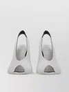 Mm6 Maison Margiela Block Heel Open Toe Sandals With Textured Finish